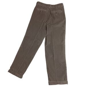 Ivy Crew Classic Corduroy Pants 31X30 Sand Pleated Cuffed Loose Straight Vtg